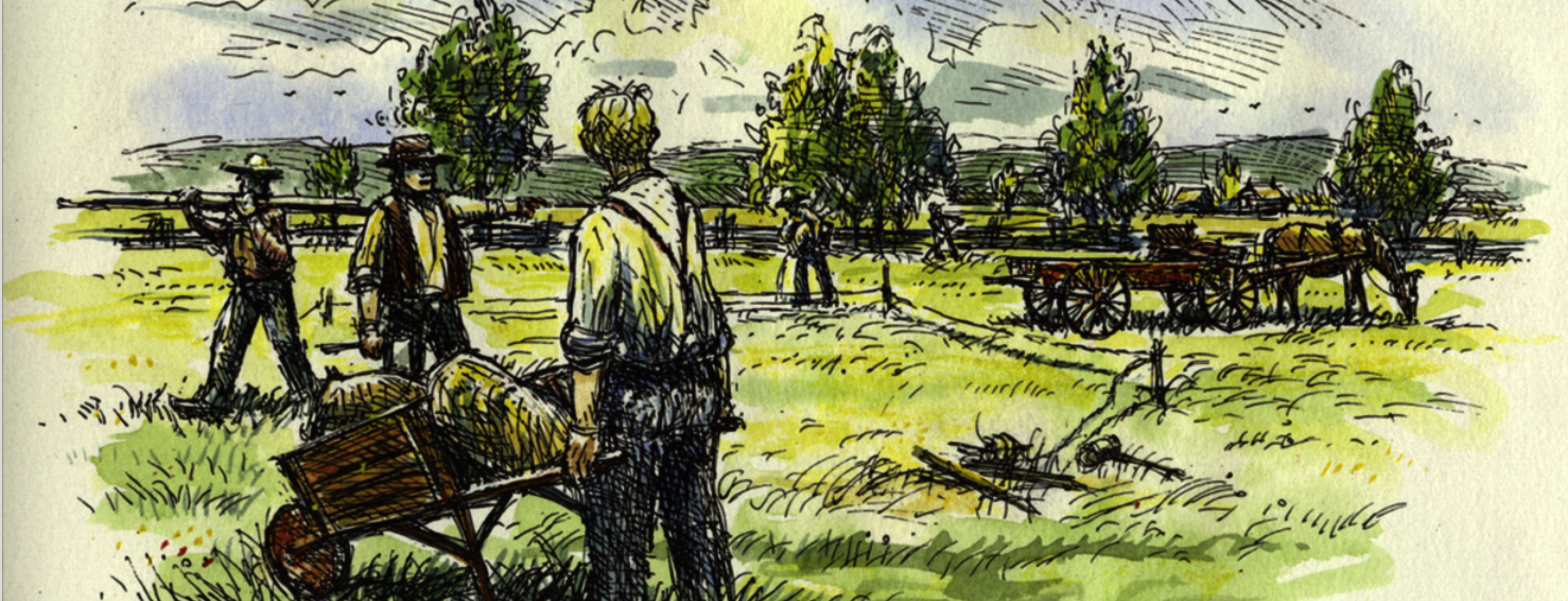 Les récoltes d'automne au Village